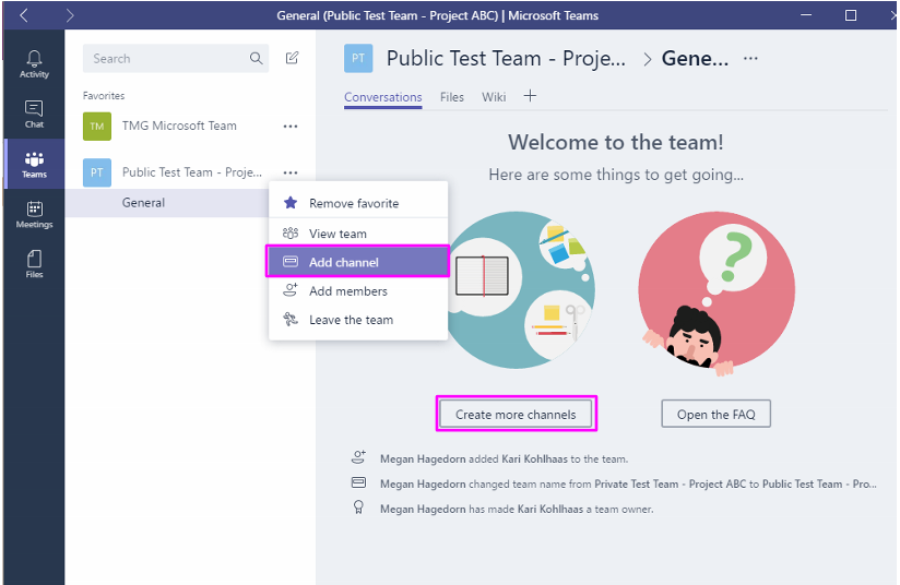 Microsoft Teams Channel Template