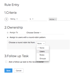 assignment rule zoho crm
