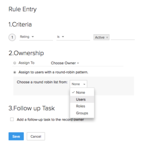 what is assignment rule in zoho crm