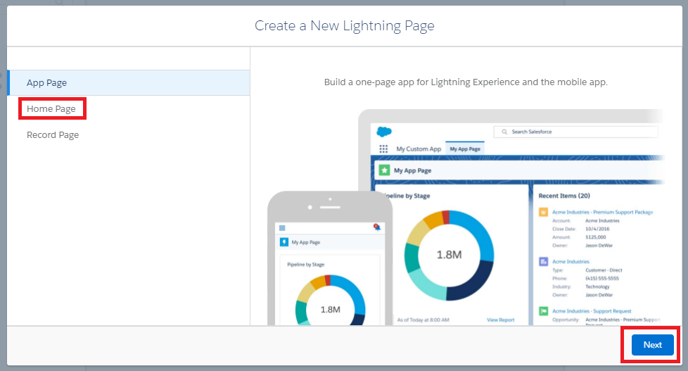 Salesforce Home Page