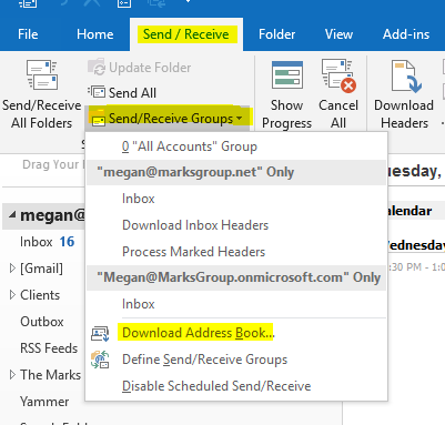 Office 365: Update the Offline Global Address List in Outlook - The Marks  Group | Small Business Consulting | CRM Consultancy