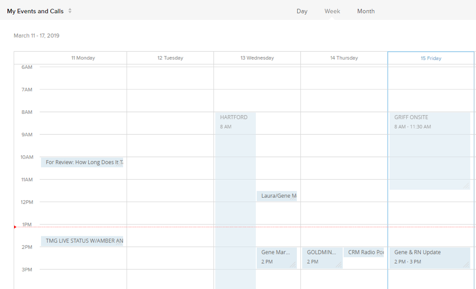 Zoho CRM Calendar