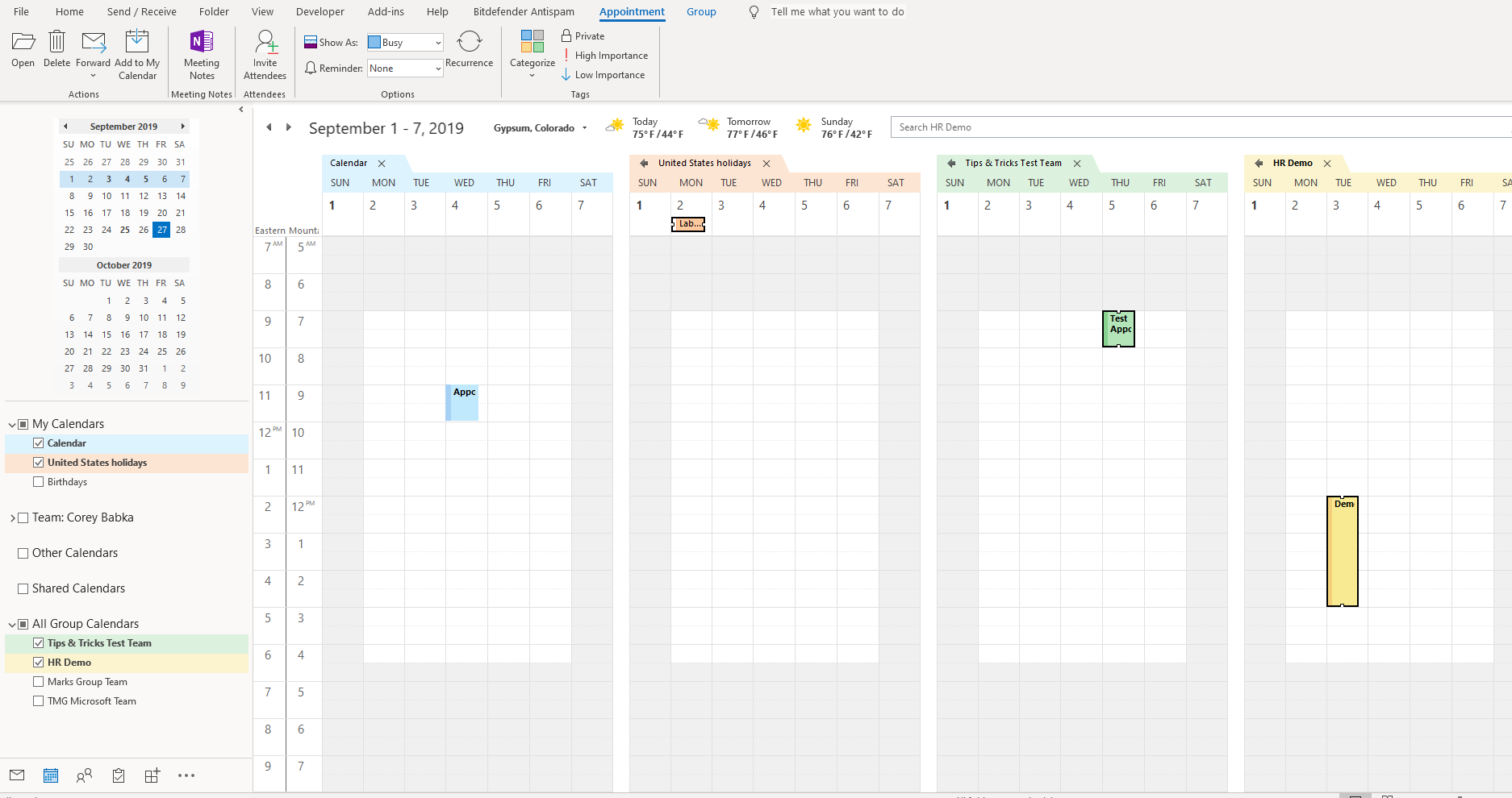 Office 365 Overlay Multiple Calendars in Outlook The Marks Group