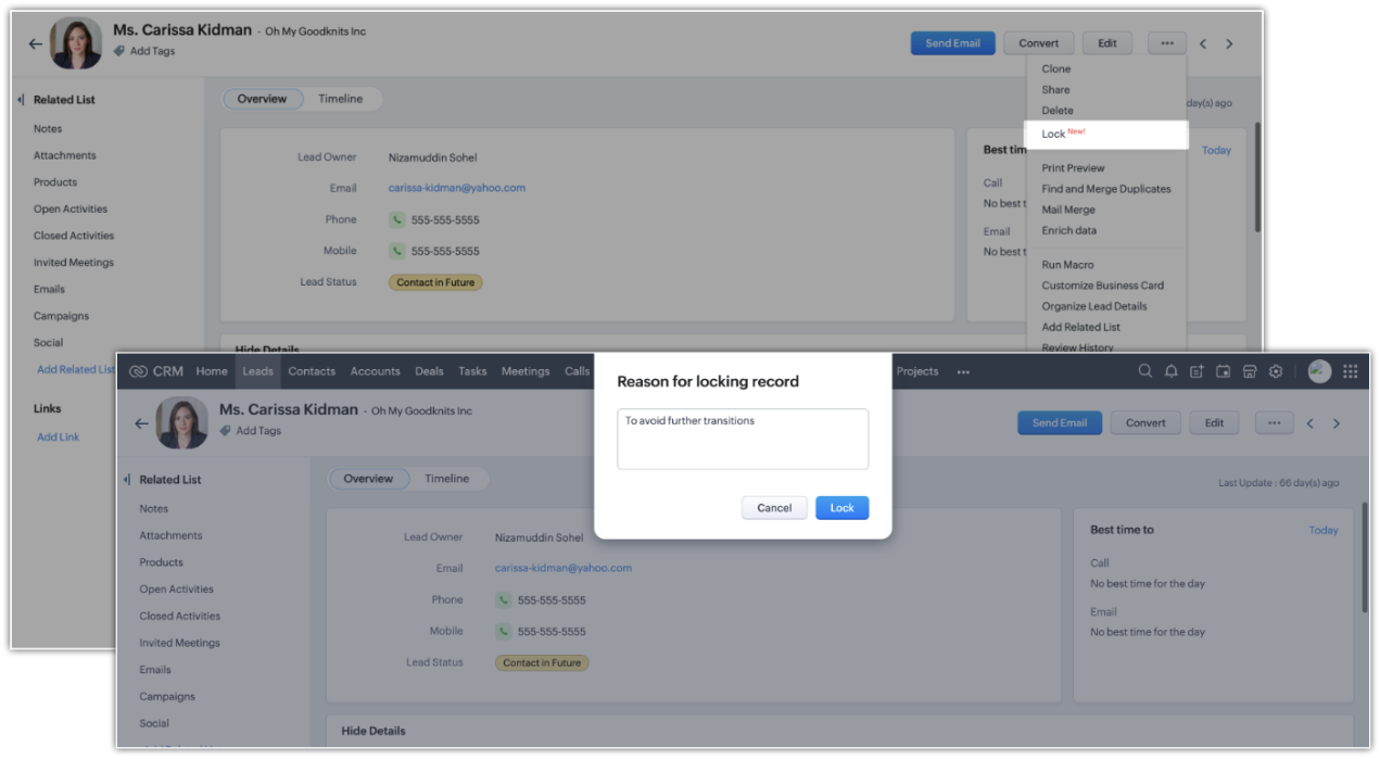Zoho CRM Record Locking - New! - The Marks Group | Small Business ...