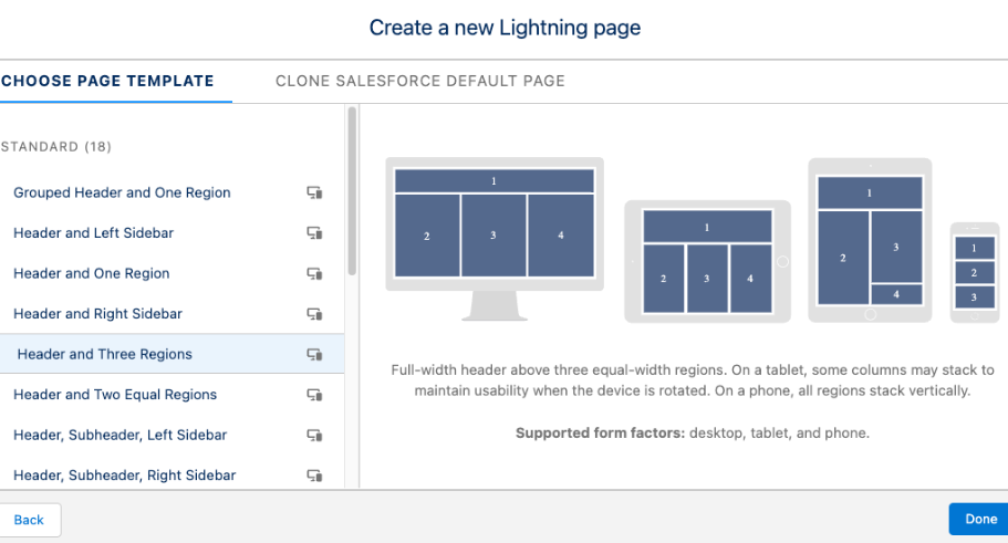 Salesforce page layouts